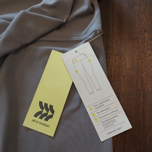 Everyday Soft Ultra High-Rise Leggings Large 7/8 Gray by All In Motion UPF 50+ - Picture 7 of 12